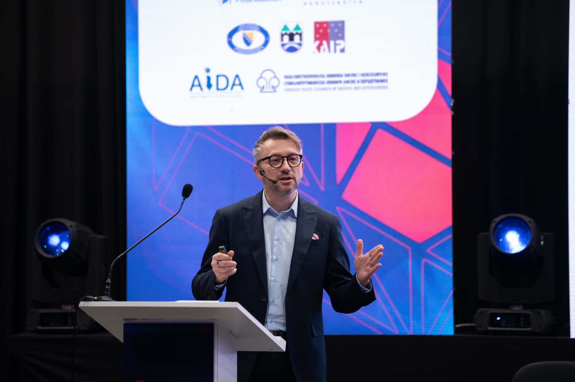 Andrew Wrobel delivering a keynote at the ABSL Western Balkans Conference in Sarajevo