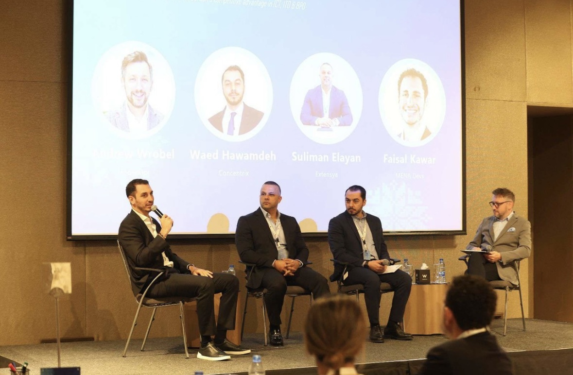 Andrew Wrobel on a panel about Jordan's advantage in ICT, ITO and BPO at Discover Digital Jordan in Amman