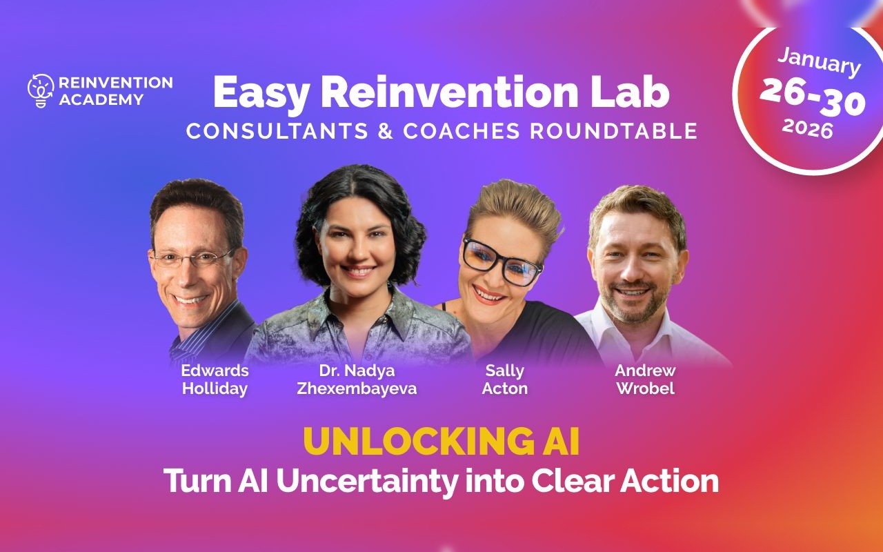 Andrew Wrobel announced among the speakers of the Consultants & Coaches Roundtable at the Easy Reinvention Lab